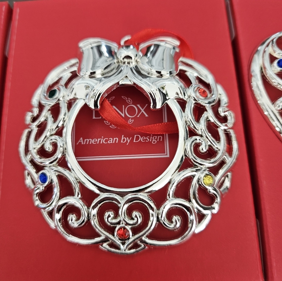 Set Of 6 Lenox Silverplated Ornaments - Picture 3 of 9